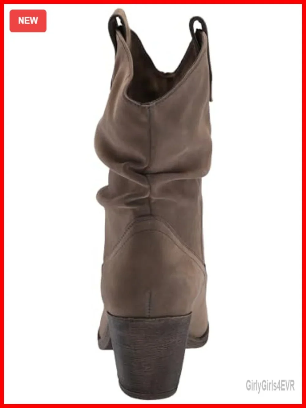 Women's Round Toe Ankle Bootie with Block Heel - Cute Cowgirl Style, 8